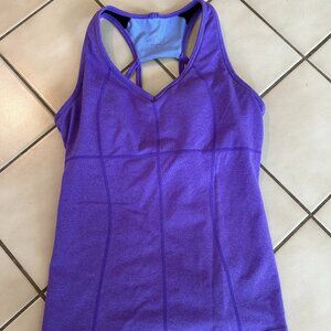 Athleta Sport Top Active Wear with Built-in Bra, Purple Size M